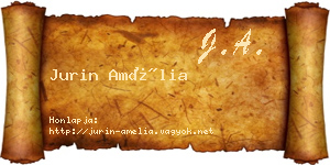 Jurin Amélia névjegykártya